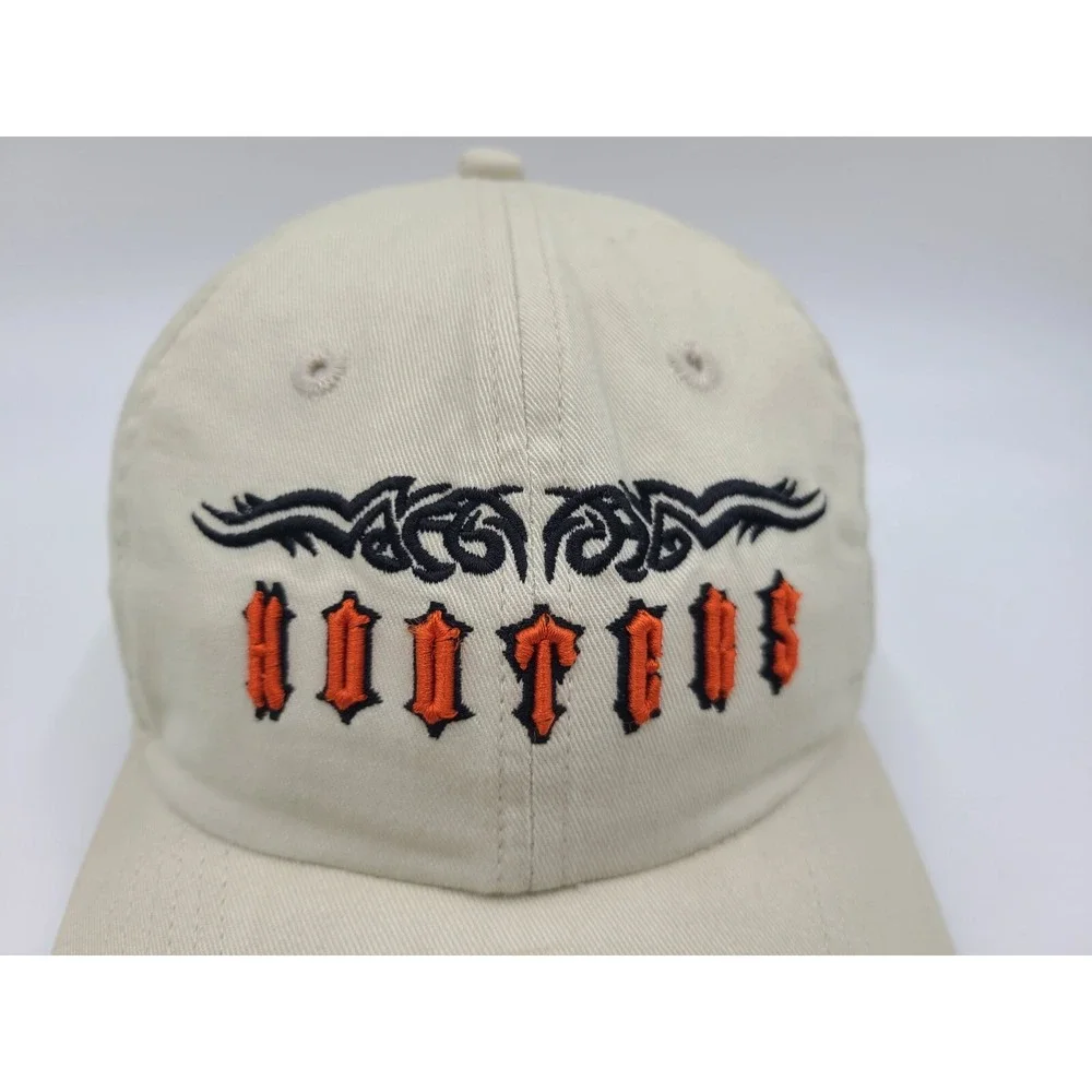 Hooters‎ Pro Pocket Adjustable Hat Cap Restaurant Baseball Dad Men Women Beige